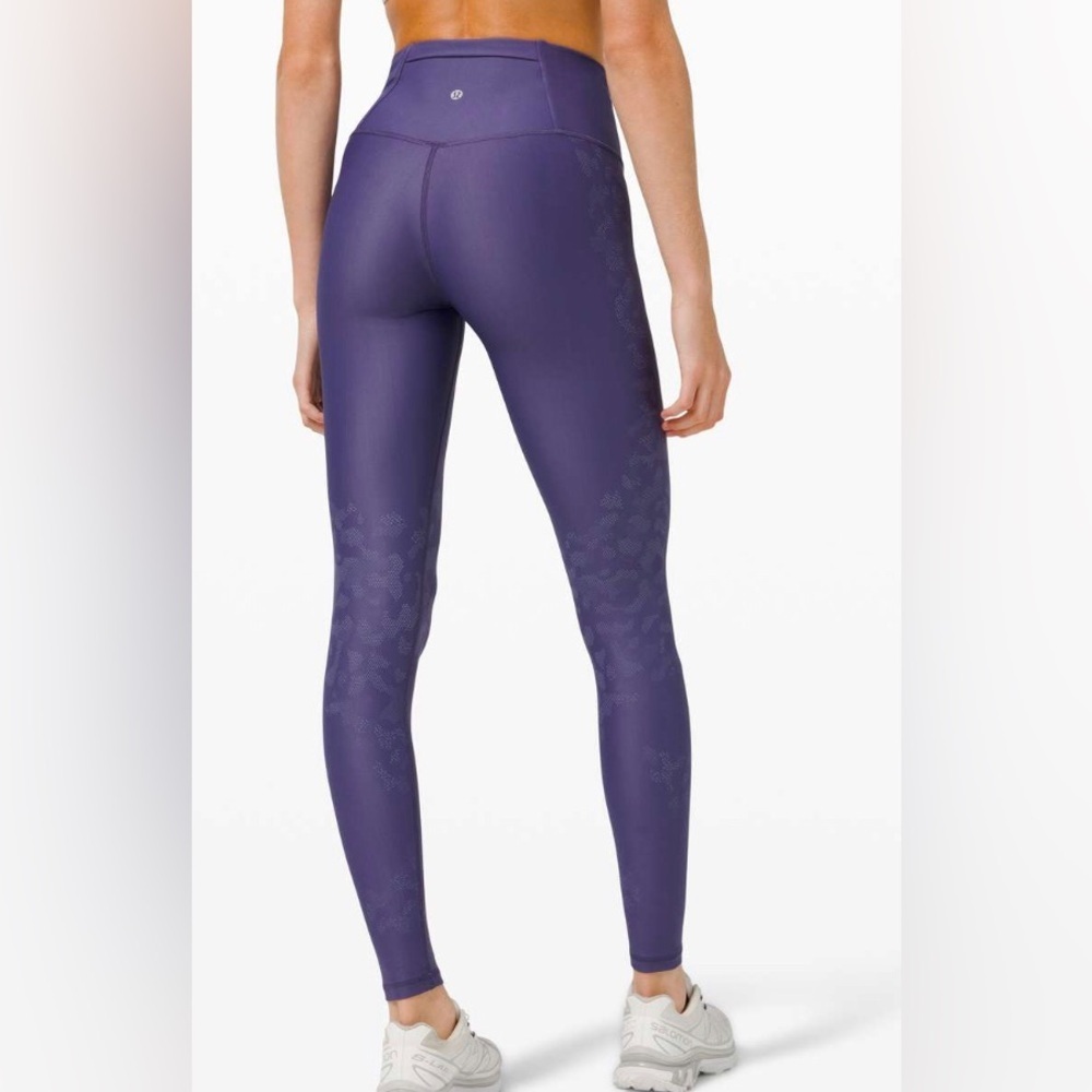 NWOT LULULEMON MAPPED OUT HIGH RISE TIGHT LEGGING 28” INSEAM PURPLE CAMO SIZE 8 - Picture 2 of 12